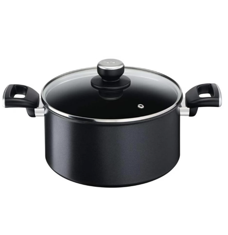 TEFAL | Unlimited Stewpot | G2554672 | 5 L | Aluminum | Dishwasher proof | Lid included | Black
