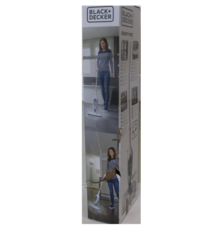 BLACK & DECKER | Steam Mop | FSMH13E5-QS | Corded operating | 1300 W | White | Warranty 9 month(s) | DAMAGED PACKAGING