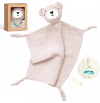 Momcozy cotton teddy bear for babies, pink