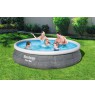 Bestway Fast Set 57376 above ground pool Inflatable pool Round 7340 L Grey