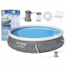 Bestway Fast Set 57376 above ground pool Inflatable pool Round 7340 L Grey