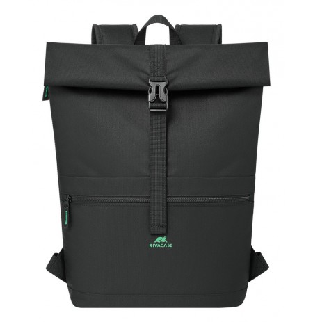 Rivacase Gremio backpack City backpack Black Polyester, Recycled polyethylene terephthalate (rPET)