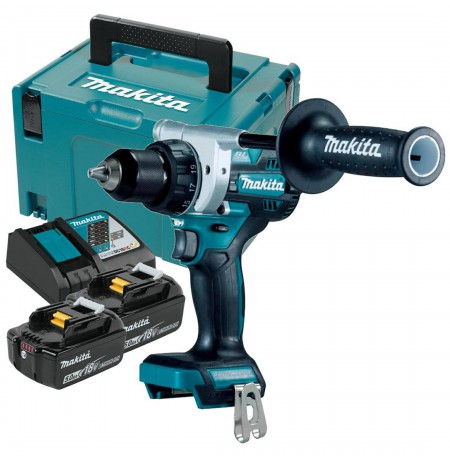 MAKITA CORDLESS DRILL-SCREWDRIVER 18V DDF492RTJ 130/65Nm 2x5.0Ah BL