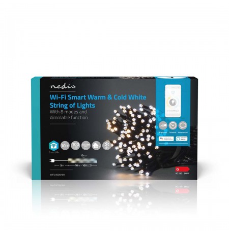 Nedis WIFILX02W100 decoration lighting Light decoration chain 100 bulb(s) LED 3.21 W G