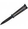 Knife Tokisu 02259 Balisong Bright Black Steel