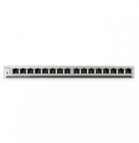 Switch Zyxel GS1100-16EP-EU0101F 16p PoE 135W (PoE+:16,) Unmanaged, Fanless, Slim