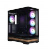 Zalman P40 NAMU, ATX Mid Tower PC Case, 4  x 120mm ARGB Fans, Black