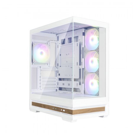 Zalman P40 NAMU, ATX Mid Tower PC Case, 4  x 120mm ARGB Fans, White