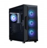 Zalman I3 NEO ARGB V2, ATX Mid Tower PC Case, 4 x 120mm ARGB Fans, Black