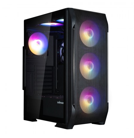 Zalman N7 PLUS V2,  ATX Mid Tower PC Case, 6  x 120mm RGB Fans, 1 x 120mm Fan, Black
