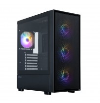 Zalman S6, ATX Mid Tower PC Case, 3 x 140mm FRGB Fans, 1 x 120mm FRGB Fans, Black