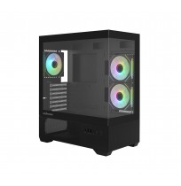 Zalman CHRONIX V2, ATX Mid Tower PC Case, 3 x 120mm ARGB Fans, Black