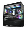Zalman CHRONIX V2, ATX Mid Tower PC Case, 3 x 120mm ARGB Fans, Black