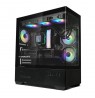 Zalman CHRONIX V2, ATX Mid Tower PC Case, 3 x 120mm ARGB Fans, Black