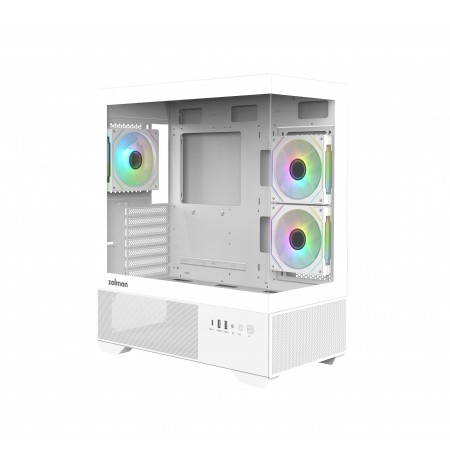 Zalman CHRONIX V2, ATX Mid Tower PC Case, 3 x 120mm ARGB Fans, White