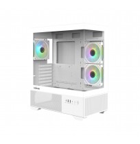 Zalman CHRONIX V2, ATX Mid Tower PC Case, 3 x 120mm ARGB Fans, White