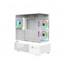 Zalman CHRONIX V2, ATX Mid Tower PC Case, 3 x 120mm ARGB Fans, White