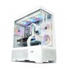 Zalman CHRONIX V2, ATX Mid Tower PC Case, 3 x 120mm ARGB Fans, White