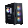 Zalman I3 NEO V2, ATX Mid Tower PC Case, 4 x 120mm RGB Fans, Black