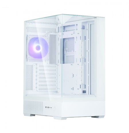 Zalman P40 PRISM PLUS, ATX Mid Tower PC Case, 3  x 120mm ARGB Fans, White