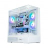 Zalman P40 PRISM PLUS, ATX Mid Tower PC Case, 3  x 120mm ARGB Fans, White
