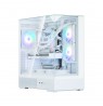 Zalman P40 PRISM PLUS, ATX Mid Tower PC Case, 3  x 120mm ARGB Fans, White