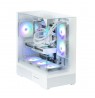 Zalman P40 PRISM PLUS, ATX Mid Tower PC Case, 3  x 120mm ARGB Fans, White
