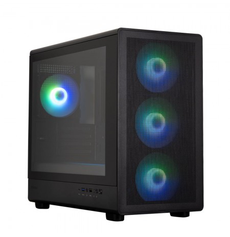 Zalman M5,  mATX Mini Tower PC Case, 120mm ARGB x 4, Black