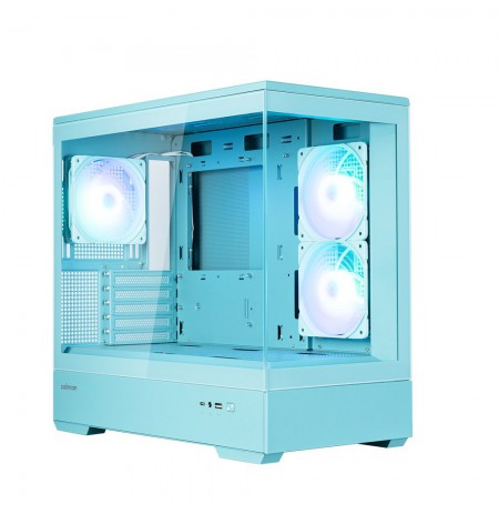 Zalman P30 V2, mATX Mini Tower PC Case, 3 x 120mm ARGB Fans, Mint
