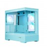 Zalman P30 V2, mATX Mini Tower PC Case, 3 x 120mm ARGB Fans, Mint