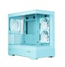 Zalman P30 V2, mATX Mini Tower PC Case, 3 x 120mm ARGB Fans, Mint