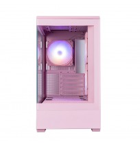 Zalman P30 V2, mATX Mini Tower PC Case, 3 x 120mm ARGB Fans, Pink