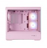 Zalman P30 V2, mATX Mini Tower PC Case, 3 x 120mm ARGB Fans, Pink