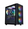 Zalman M4 SE, mATX Mini Tower PC Case, 6 x 120mm FRGB Fans, Black