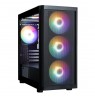 Zalman M4 SE, mATX Mini Tower PC Case, 6 x 120mm FRGB Fans, Black