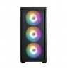 Zalman M4 SE, mATX Mini Tower PC Case, 6 x 120mm FRGB Fans, Black