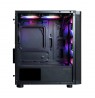 Zalman M4 SE, mATX Mini Tower PC Case, 6 x 120mm FRGB Fans, Black
