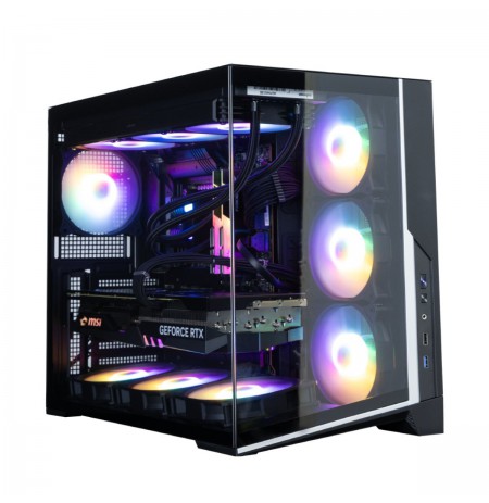 Zalman D40F, ATX Mid Tower PC Case, 7 x 120mm FRGB Fans, Black