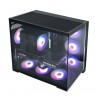 Zalman D40, ATX Mid Tower PC Case, 7 x 120mm ARGB Fans, Black