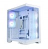 Zalman D50, ATX Mid Tower PC Case, 3  x 120mm Fans, White