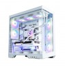 Zalman D50, ATX Mid Tower PC Case, 3  x 120mm Fans, White