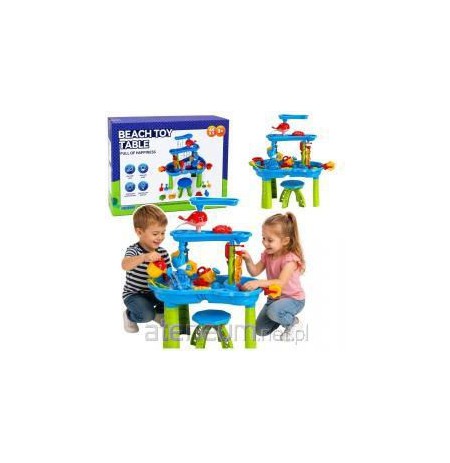 Multi-level water play table with chair and accessories 63cm