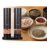 ELDOM ZMP5 BATTERY-POWERED PEPPER AND SALT GRINDER SET WITH STAND, BLACK