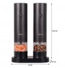 ELDOM ZMP5 BATTERY-POWERED PEPPER AND SALT GRINDER SET WITH STAND, BLACK