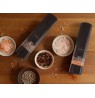 ELDOM ZMP5 BATTERY-POWERED PEPPER AND SALT GRINDER SET WITH STAND, BLACK