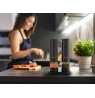 ELDOM ZMP5 BATTERY-POWERED PEPPER AND SALT GRINDER SET WITH STAND, BLACK