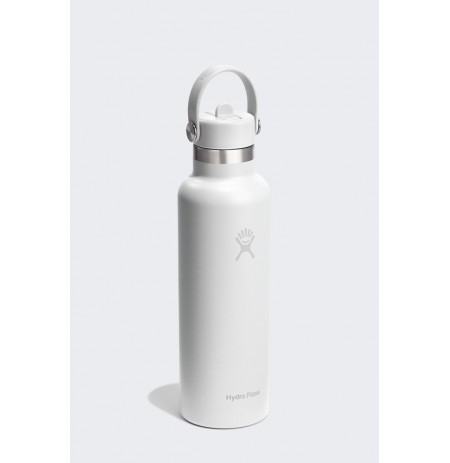 Hydro Flask 21 Oz Standard Flex Straw Cap (621ml) thermal bottle - white/white
