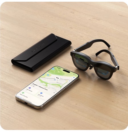 Satechi FindAll Glasses Case - vegan leather glasses case with locator compatible with Apple Find My