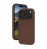 dbramante 1928 Roskilde MS leather case for iPhone 17 Pro compatible with MagSafe (dark tan)