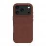 dbramante 1928 Roskilde MS leather case for iPhone 17 Pro compatible with MagSafe (dark tan)